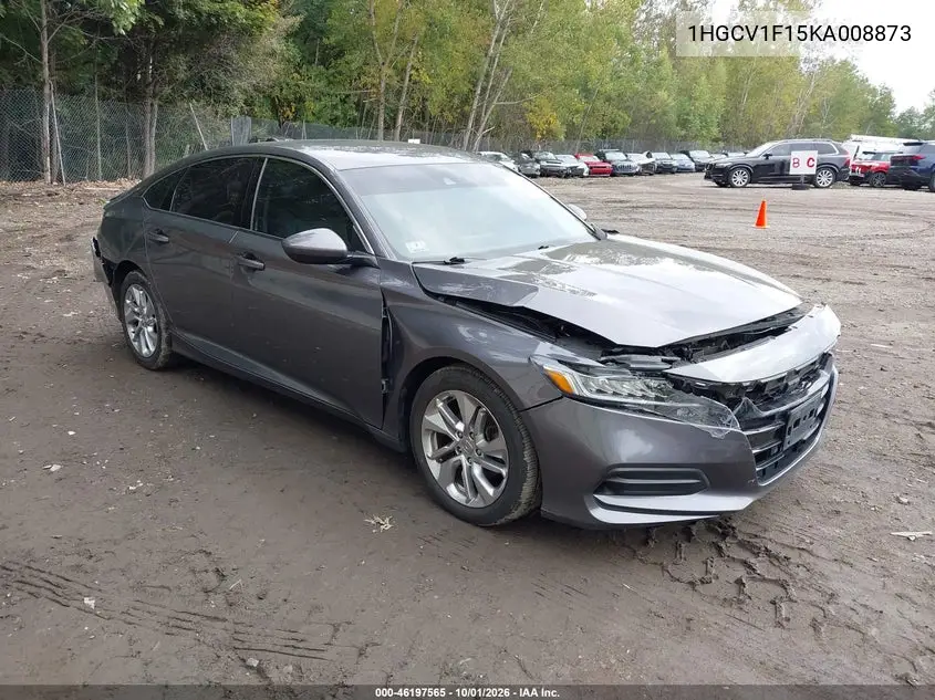 HONDA ACCORD 2019, VIN 1HGCV1F15KA008873