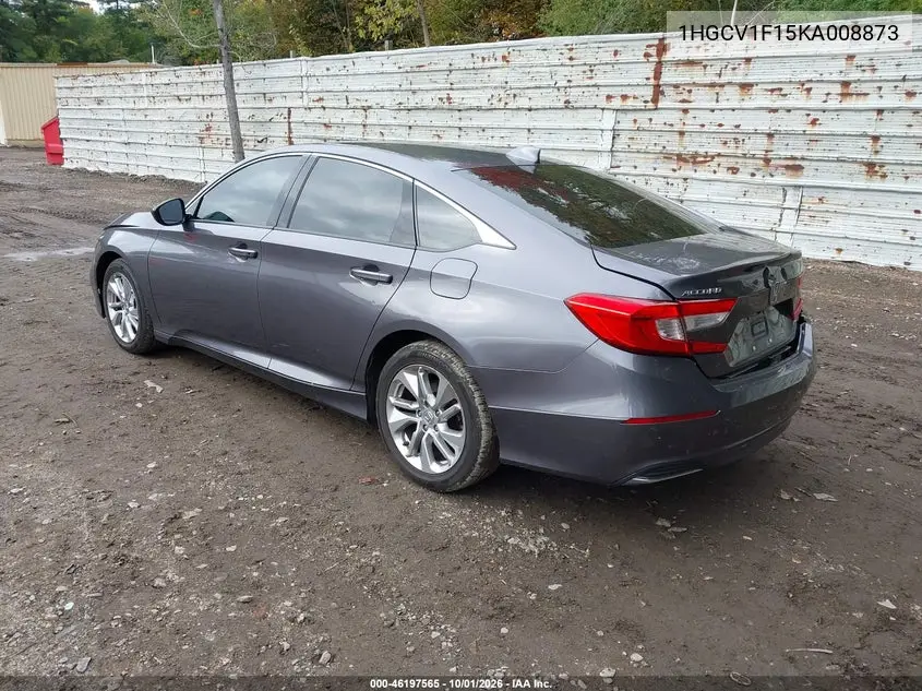 2019 HONDA ACCORD VIN 1HGCV1F15KA008873 — фото 3