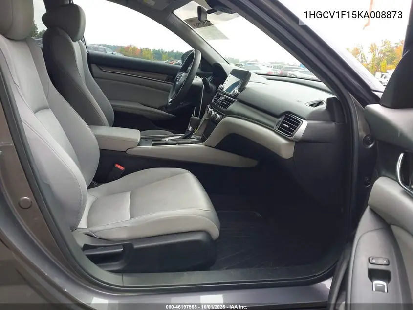 2019 HONDA ACCORD VIN 1HGCV1F15KA008873 — фото 5