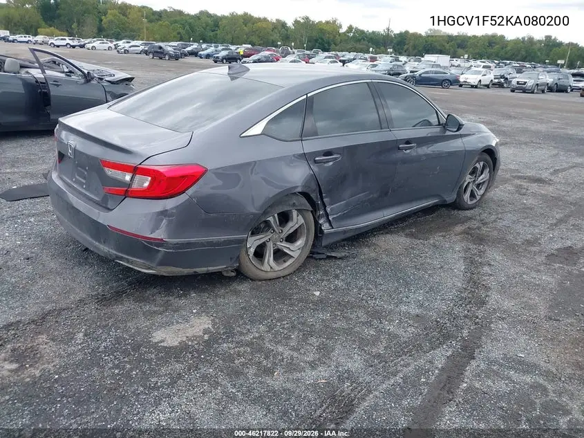 2019 HONDA ACCORD VIN 1HGCV1F52KA080200 — фото 4