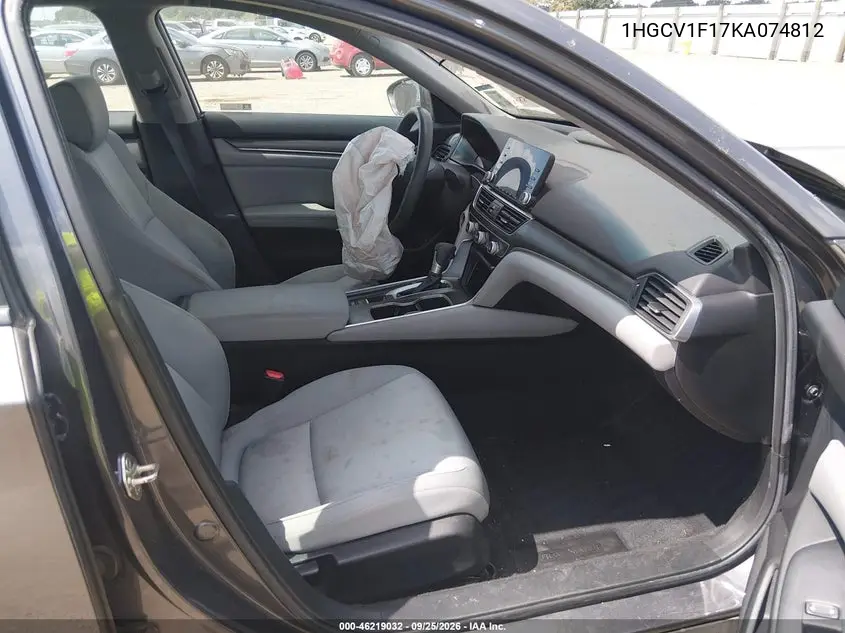 2019 HONDA ACCORD VIN 1HGCV1F17KA074812 — фото 5