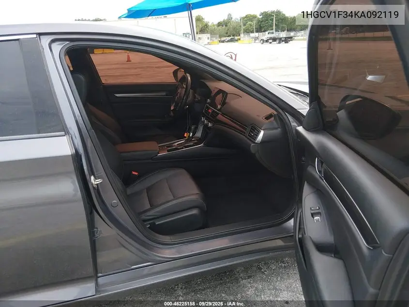 2019 HONDA ACCORD VIN 1HGCV1F34KA092119 — фото 5