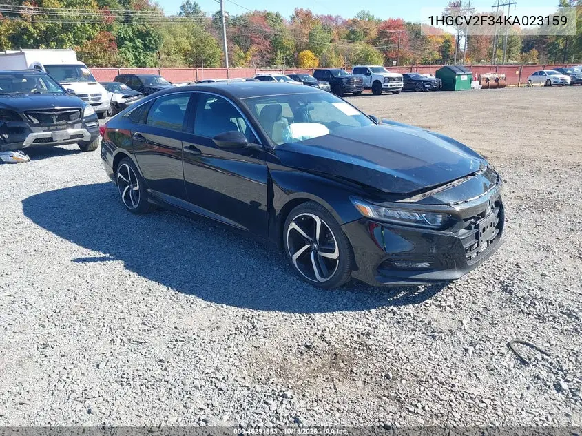 HONDA ACCORD 2019, VIN 1HGCV2F34KA023159