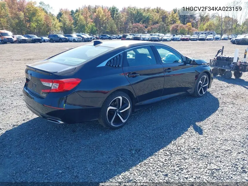 2019 HONDA ACCORD VIN 1HGCV2F34KA023159 — фото 4