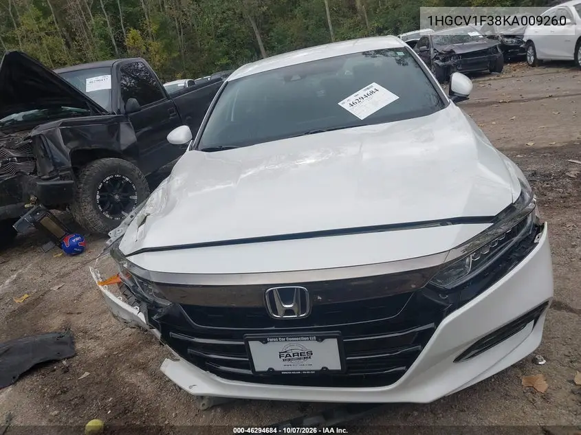 2019 HONDA ACCORD VIN 1HGCV1F38KA009260 — фото 13