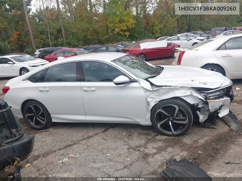 2019 HONDA ACCORD VIN 1HGCV1F38KA009260 — фото 14