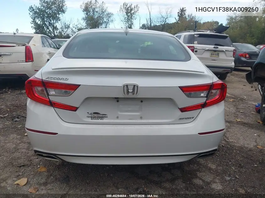 2019 HONDA ACCORD VIN 1HGCV1F38KA009260 — фото 17