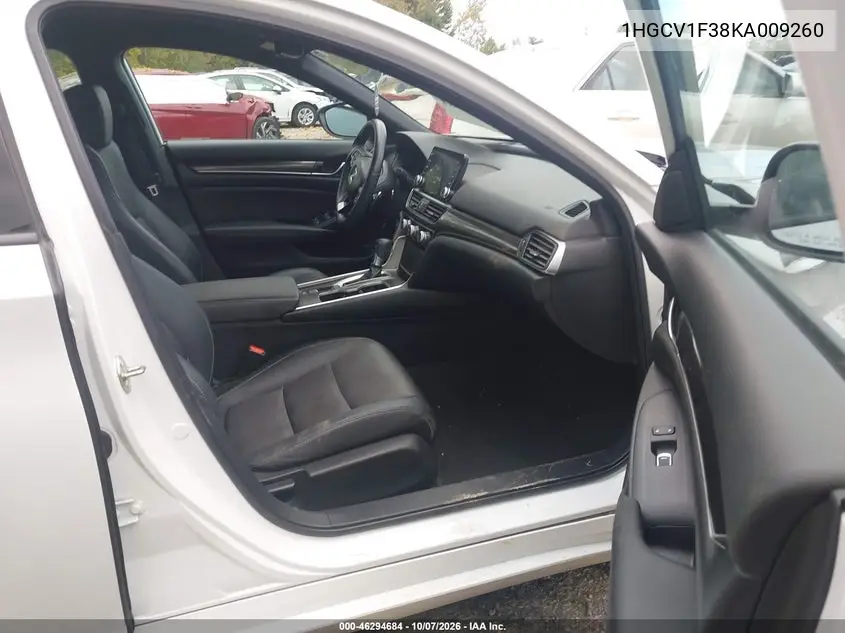 2019 HONDA ACCORD VIN 1HGCV1F38KA009260 — фото 5