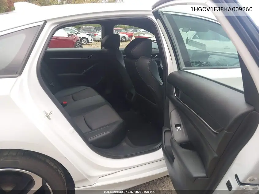 2019 HONDA ACCORD VIN 1HGCV1F38KA009260 — фото 8