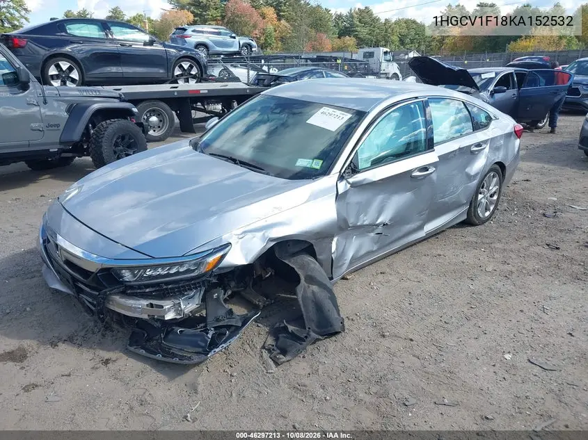 2019 HONDA ACCORD VIN 1HGCV1F18KA152532 — фото 2