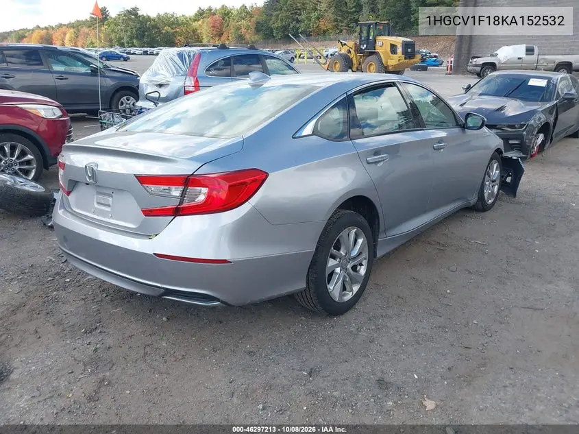 2019 HONDA ACCORD VIN 1HGCV1F18KA152532 — фото 4