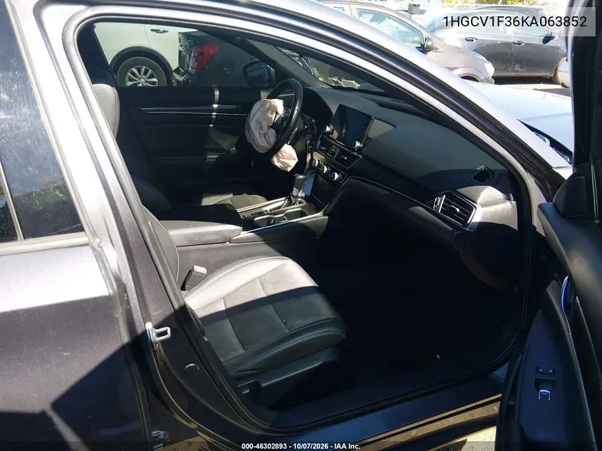 2019 HONDA ACCORD VIN 1HGCV1F36KA063852 — фото 5