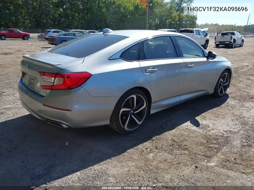 2019 HONDA ACCORD VIN 1HGCV1F32KA095696 — фото 4