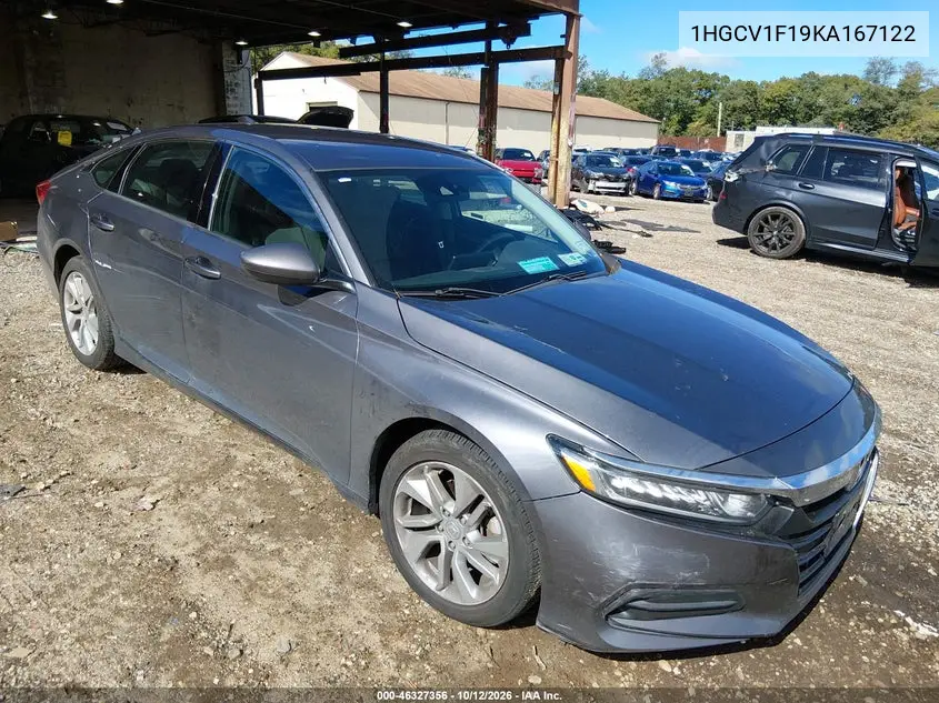 HONDA ACCORD 2019, VIN 1HGCV1F19KA167122
