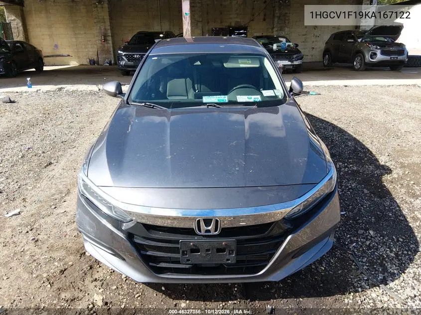 2019 HONDA ACCORD VIN 1HGCV1F19KA167122 — фото 11