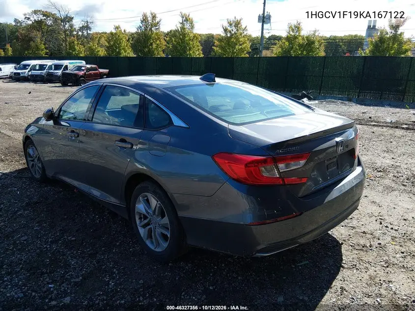 2019 HONDA ACCORD VIN 1HGCV1F19KA167122 — фото 3