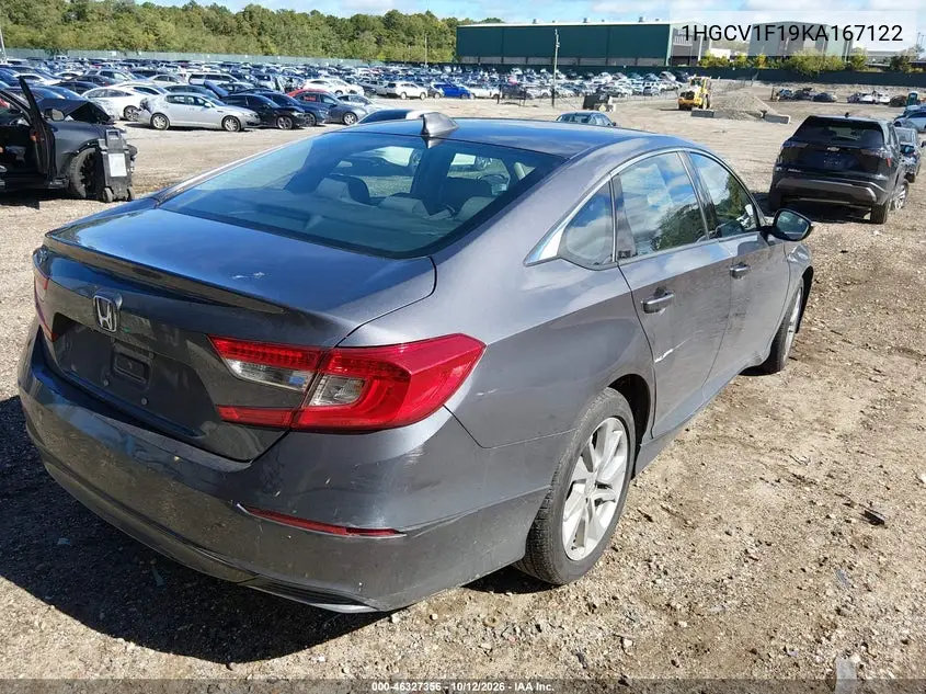 2019 HONDA ACCORD VIN 1HGCV1F19KA167122 — фото 4
