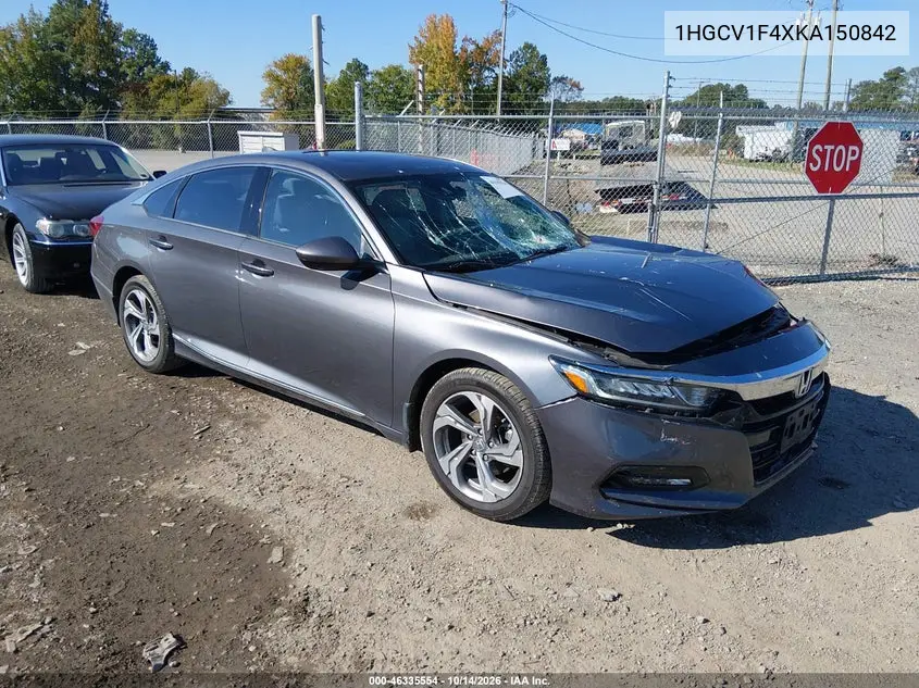 HONDA ACCORD 2019, VIN 1HGCV1F4XKA150842