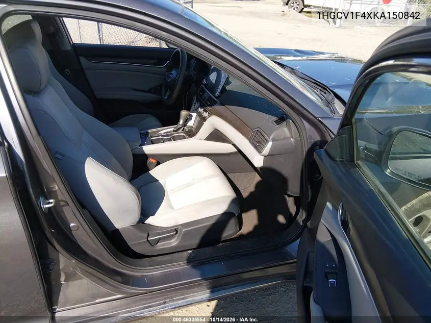 2019 HONDA ACCORD VIN 1HGCV1F4XKA150842 — фото 5