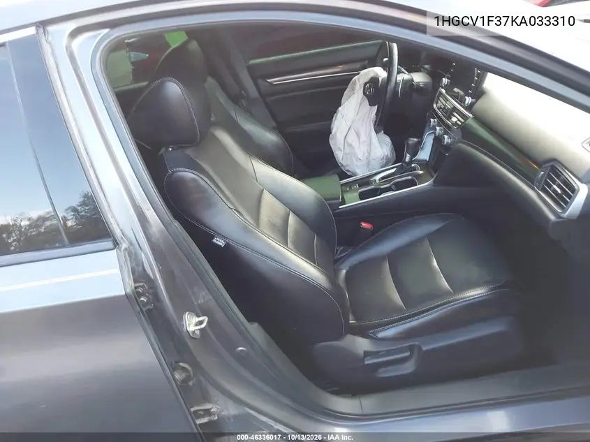 2019 HONDA ACCORD VIN 1HGCV1F37KA033310 — фото 5