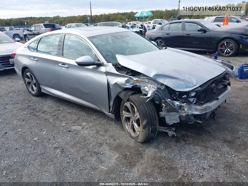 HONDA ACCORD 2019, VIN 1HGCV1F46KA071037