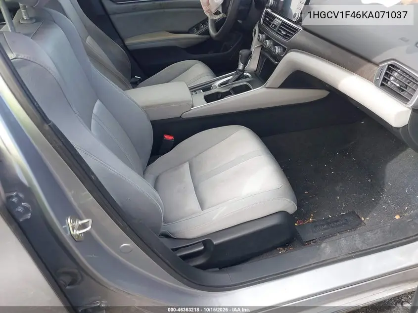 2019 HONDA ACCORD VIN 1HGCV1F46KA071037 — фото 5