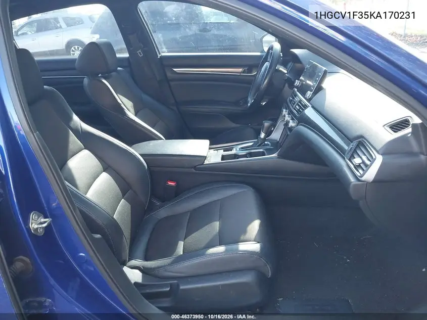 2019 HONDA ACCORD VIN 1HGCV1F35KA170231 — фото 5