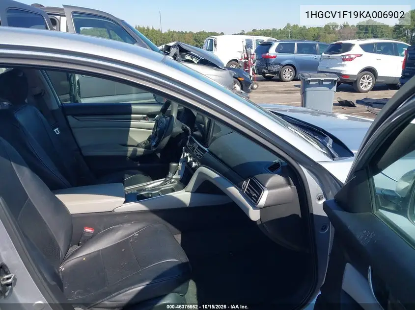 2019 HONDA ACCORD VIN 1HGCV1F19KA006902 — фото 5