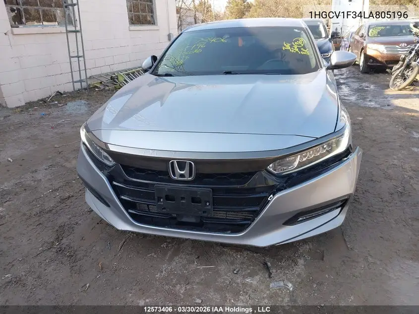 2020 HONDA ACCORD VIN 1HGCV1F34LA805196 — фото 12
