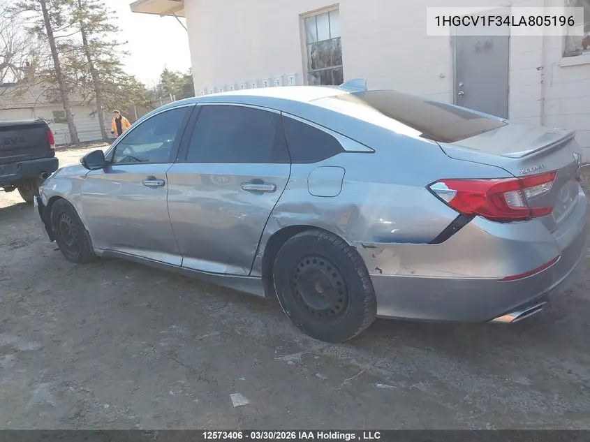 2020 HONDA ACCORD VIN 1HGCV1F34LA805196 — фото 14