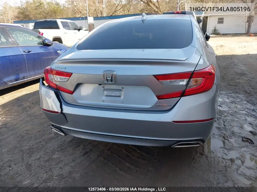 2020 HONDA ACCORD VIN 1HGCV1F34LA805196 — фото 16
