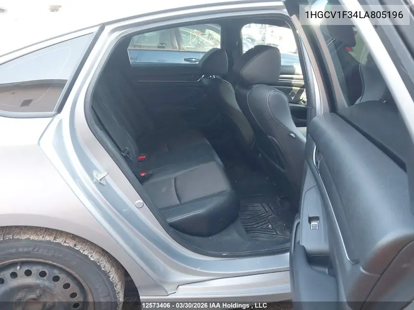 2020 HONDA ACCORD VIN 1HGCV1F34LA805196 — фото 8