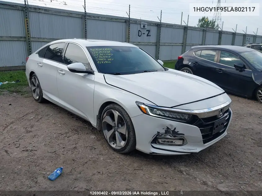 HONDA ACCORD 2020, VIN 1HGCV1F95LA802117