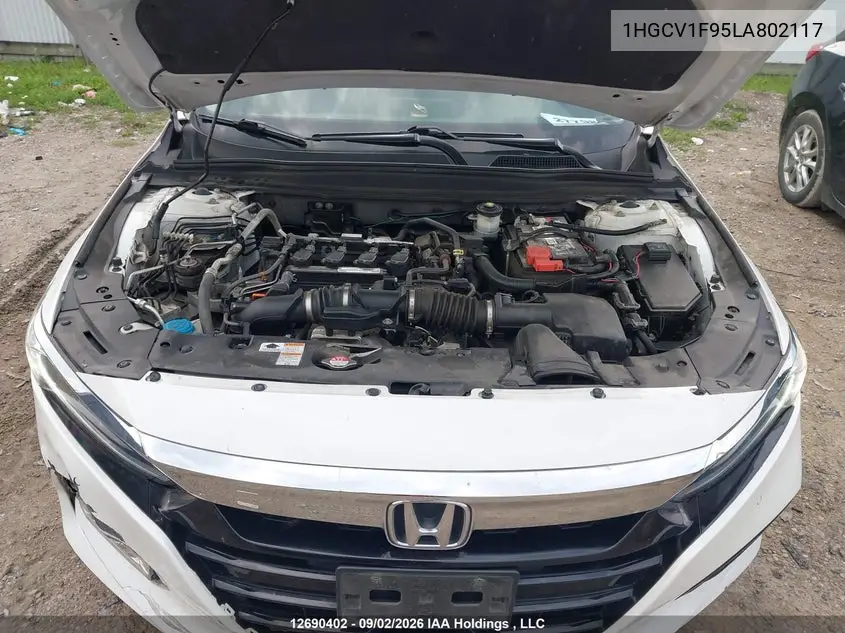 2020 HONDA ACCORD VIN 1HGCV1F95LA802117 — фото 10