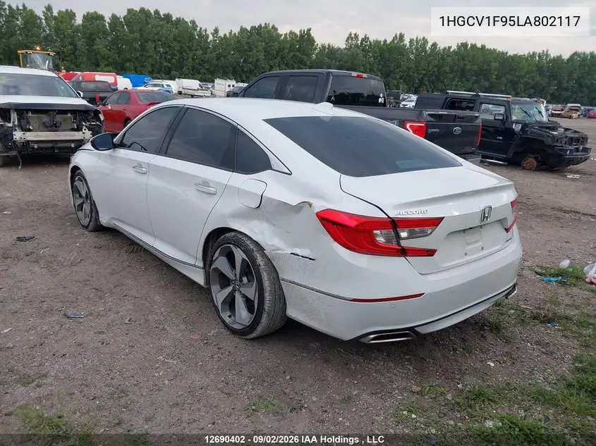 2020 HONDA ACCORD VIN 1HGCV1F95LA802117 — фото 3