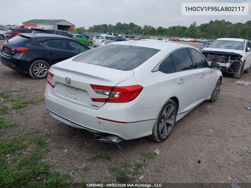 2020 HONDA ACCORD VIN 1HGCV1F95LA802117 — фото 4