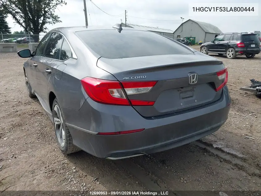 2020 HONDA ACCORD VIN 1HGCV1F53LA800444 — фото 3