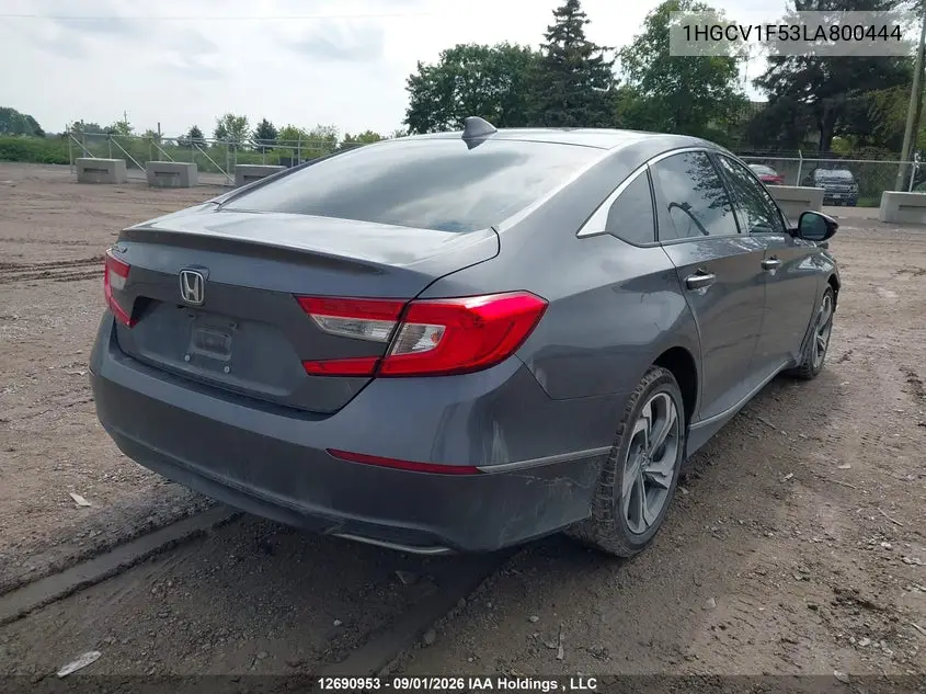 2020 HONDA ACCORD VIN 1HGCV1F53LA800444 — фото 4