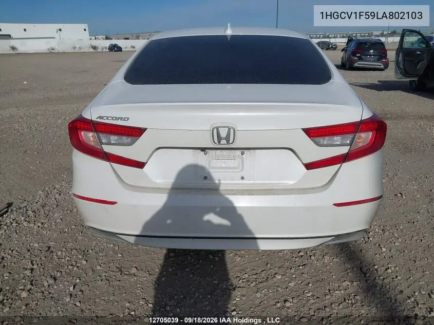 2020 HONDA ACCORD VIN 1HGCV1F59LA802103 — фото 16