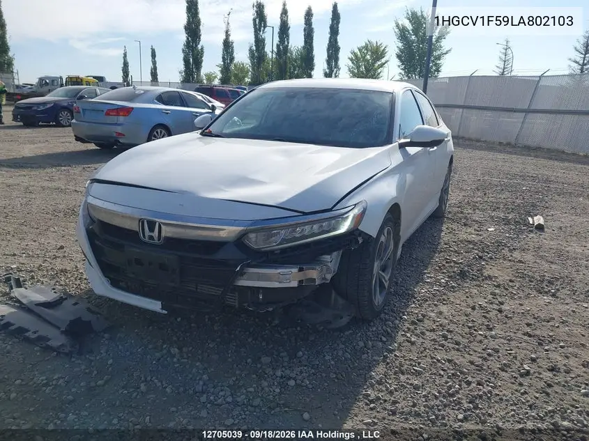 2020 HONDA ACCORD VIN 1HGCV1F59LA802103 — фото 6