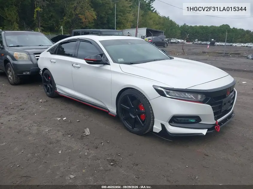 HONDA ACCORD 2020, VIN 1HGCV2F31LA015344
