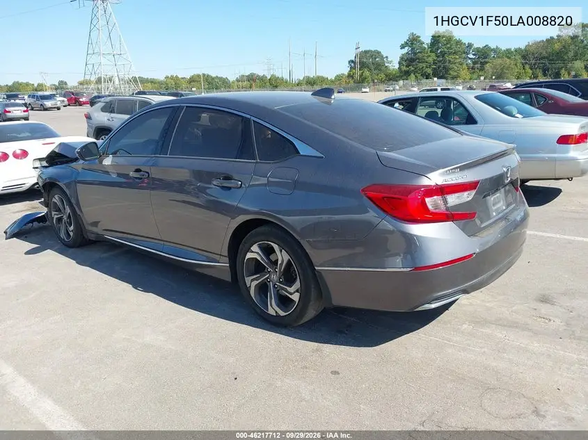 HONDA ACCORD 2020, VIN 1HGCV1F50LA008820