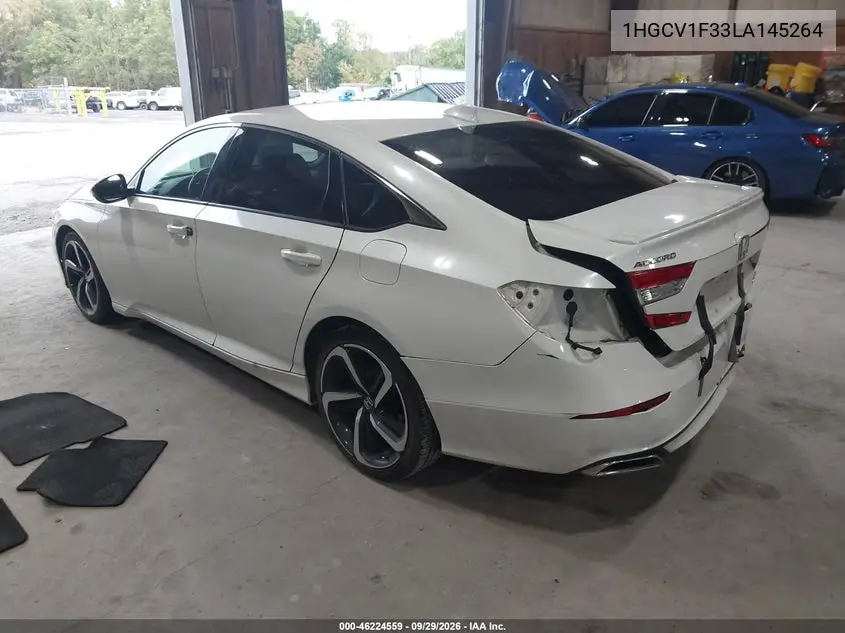 2020 HONDA ACCORD VIN 1HGCV1F33LA145264 — фото 3