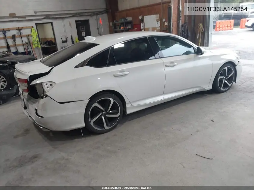 2020 HONDA ACCORD VIN 1HGCV1F33LA145264 — фото 4