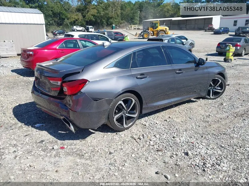 2020 HONDA ACCORD VIN 1HGCV1F38LA055348 — фото 4