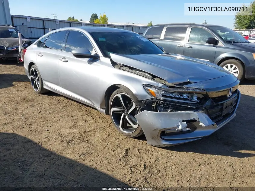 HONDA ACCORD 2020, VIN 1HGCV1F30LA090711