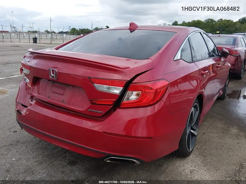 2020 HONDA ACCORD VIN 1HGCV1F30LA068482 — фото 4