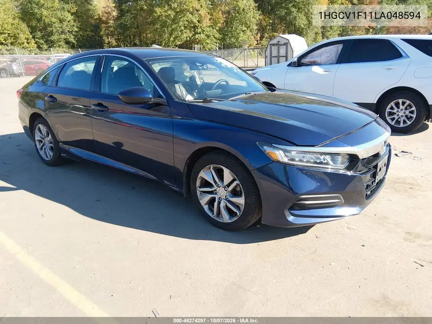 HONDA ACCORD 2020, VIN 1HGCV1F11LA048594