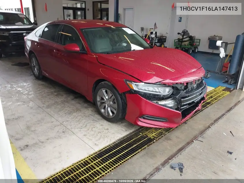 HONDA ACCORD 2020, VIN 1HGCV1F16LA147413