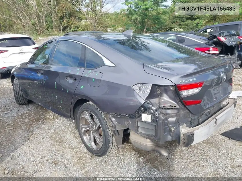 2020 HONDA ACCORD VIN 1HGCV1F45LA155433 — фото 3